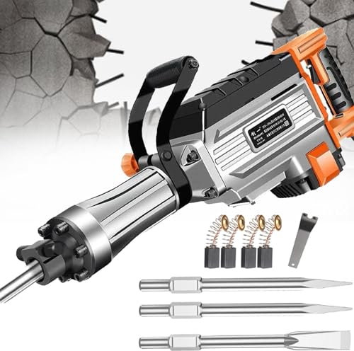 SACLMD Demolition Jack Hammer,Jack Hammer Concrete Breaker,Heavy Duty Electric Jack Hammer,Pavement Breaker Drills Kit,Type95