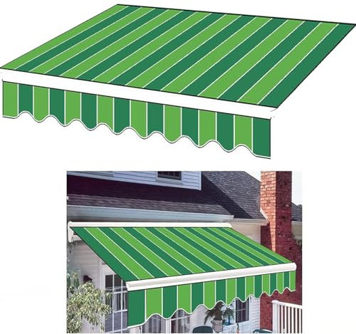 Repuesto Tela Toldo,Tela para Toldos Exterior por Metros,Tela De Repuesto para Toldo,Tela para Toldo Exterior,Tela De Repuesto para Toldo De Patio Retráctil,280g Resistente Al Agua Poliéster Lona (Si