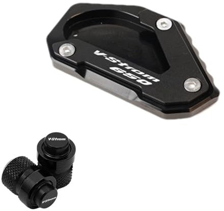 BAYDE Standverlängerungspolster Motorradständer Fußvergrößerer Seitenständerverlängerung Mit Logo Für Suzuki V-Strom 650/XT DL650 2004-2022(4)