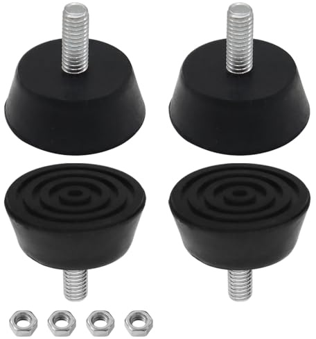 Aoyswuz 4 Stück M6 x 16 mm Gummi Stellfüße Gummifüße Schraubbar Basisdurchmesser 32 mm Gummi Möbelfüße für Möbel, Geräte und Kleingeräte