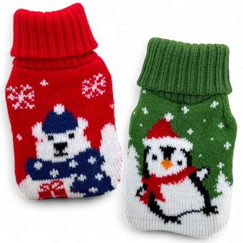 Set Handwärmer Taschenwärmer mit Strickhülle oder Fleeceüberzug, Fingerwärmer gegen kalte Hände im Winter
