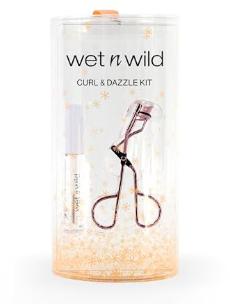 Wet n Wild Curl and Dazzle Kit, Set Makeup Occhi con Mascara Clear e Piega Ciglia, Formula Idratante con Vitamina E e Proteina di Soia, Effetto Naturale e Nutriente, Set Make up Regalo