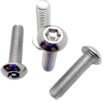 Cilky Metallschrauben 5/10/50 Stück M4 M5 M6 M8 304 Edelstahl Sechslappen Knopf Rundkopf mit Stiftschraube(16mm,5pcs M6)