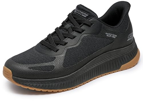 Skechers Homme Bobs Squad 4 Slip-on, Black Mesh, 41 EU