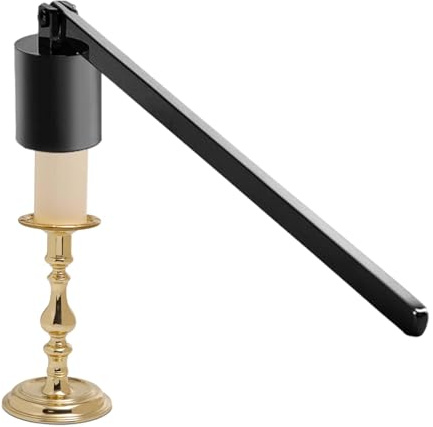 Salyeeluly Apagavelas Vintage, Apagavelas,Extintor de Llama de Vela de Acero Inoxidable Pulido con Mango Largo | Accesorio rústico Negro para Apagar Velas para decoración del hogar, Accesorios