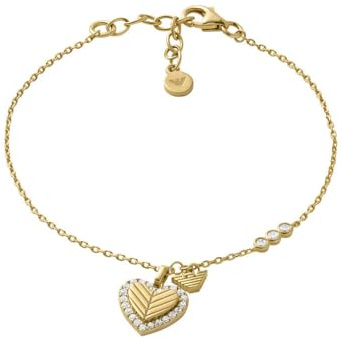 Emporio Armani Damen Gold Ton Sterling Silber mit Karabinerverschluss Armband