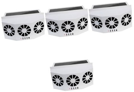 ULTECHNOVO 4piezas Ventilador Solar Para Automóvil Extractor De Aire Enfriador Solar De Ventana Para y Estacionamiento