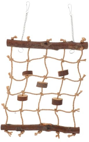 FONDOTIN Vogelseil Klettern Für Papageien Bissfestes Spielzeug Für Vögel Hängendes Kletternetz Für Kleine Und Große Ziervögel