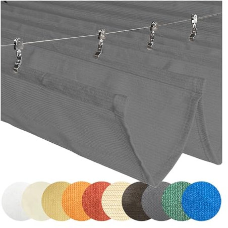 Retractable Sun Shade Sail for Pergola - Patio Canopy Awnings for Outdoor Garden Deck - Design Retractable Shade Cover for Sun Protection
