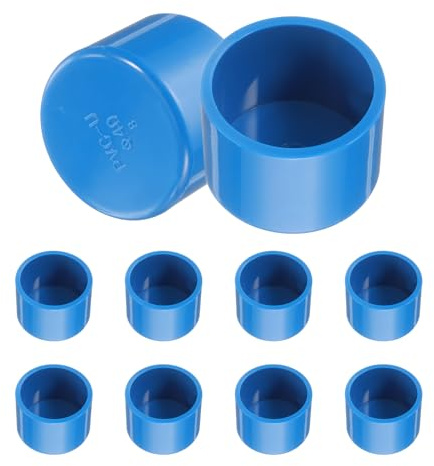 QUARKZMAN 10Pcs PVC Tubo Extremo Tapa Accesorio 40mm/1, 57 ID Azul | Muebles Grado Tubo Extremo Tapa Tapón Adaptador Tubería Tapón Enchufe Alcantarillado Desagüe Tubería