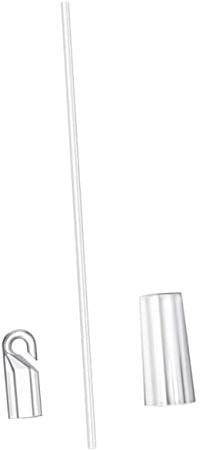 HOMSFOU Baguette de Store Transparente Crochet Réparation de Store Vertical Tige en PP Solide Accessoire pour Fenêtres Compatible Rideaux Lourds 1 Pièce