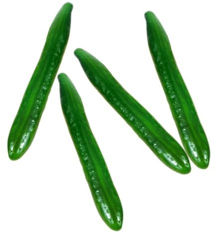 ABOOFAN 4pcs Artificial Cucumber Foam Model High Simulation Design | Green Display Piece, Lightweight and Not Easy to Deform, for Bowls, Trays, Stage Props, Photo Use