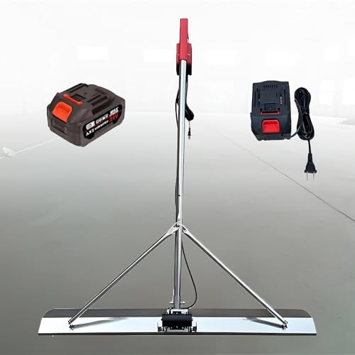 EpyGnom Power Screed Concrete Finishing Tool, Concrete Screed Vibration Machine, with 128w Motor and Stainless Steel Board, Speed Adjustment, for Finishing Leveling Floors & Driveways 128W-1.5m