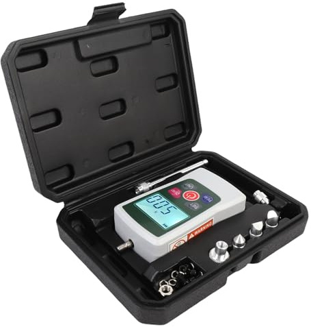 Badafaci Digital Kraftmätare, ABS Handhållen Push Pull Force Tester, 50N 4 Enheter Bakgrundsbelyst Skärm med 3 Lägen, ±1% Noggrannhet Bärbart Kraftmätverktyg för Ingenjörer och Tekniker