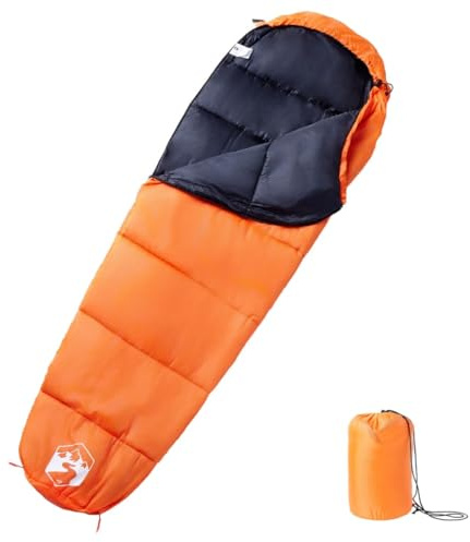 Ziaphsol mumie-sovsäck för vuxna 190T polyester, 194 x 68 cm, 680 g, 3 årstider för camping, vandring, vandring, utomhus, tält och resor med huva, dragkedja, värmeskydd