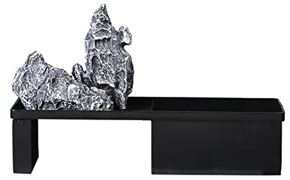 Xinsheinelry Jarrón de hierro retro de estilo chino con adornos de flores, modelo creativo, habitación, paisaje, mesa de arena, rocalla, bonsái, kit de construcción