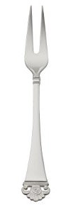 Robbe & Berking Rosenmuster Fleischgabel, groß (925 Sterlingsilber)
