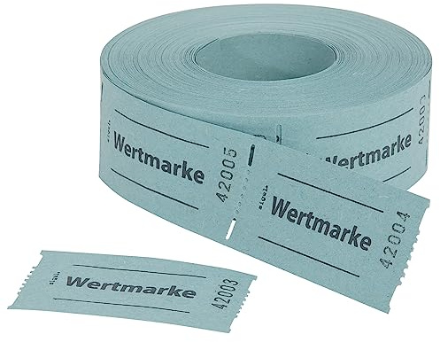 SIGEL Wertmarken Rolle blau 500 Bons Gutscheinmarken | GR555, Aus Recyclingpapier, geeignet als Essensmarken und Getränkebons