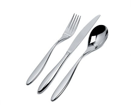 Alessi Mami SG38S75M Servizio Completo di Posate di Design 75 Pezzi in Acciaio Inox