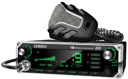 Uniden BEARCAT 880 CB Radio with 40 Channels and Large Easy-to-Read 7-Color LCD Display with Backlighting, Backlit Control Knobs/Buttons, NOAA Weather Alert, PA/CB Switch, and Wireless Mic Compatible