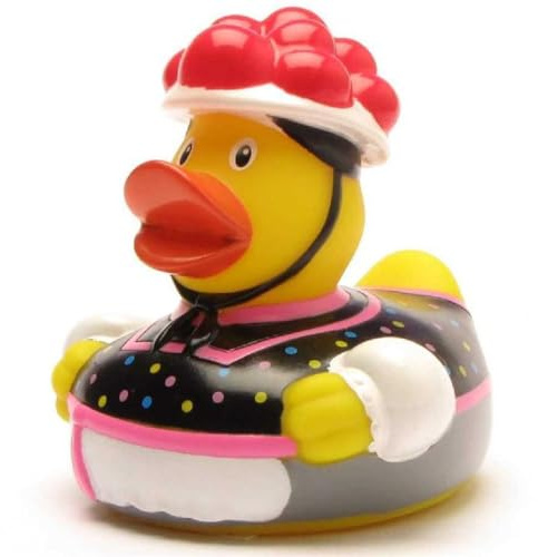 Duckshop I Badeente Schwarzwald Frau I Quietscheente I L: 7.5 cm I Quietscheentchen I Geschenk Reise-Fans I Souvenir