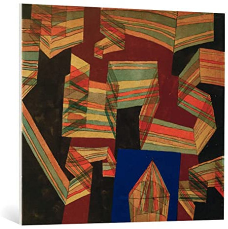 kunst für alle Leinwandbild: Paul Klee Transparentperspectivisch - hochwertiger Druck, Leinwand auf Keilrahmen, Bild fertig zum Aufhängen, 100x90 cm