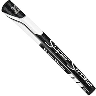 SuperStroke 1.0PT Golf-Puttergriff, Schwarz/Grau | Fortschrittliche Oberflächenstruktur, die Feedback und Tack verbessert, gleichmäßiger Griffdruck mit einem ausgeprägteren Bogen-Design und schlankem