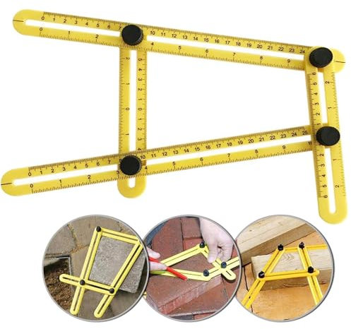 DXIA Angleizer Template Tool, Angleizer Measuring Ruler Multi-Angle, DIY Tools, Easy Angle Ruler, Folding Ruler Universal Measuring Instrument for Handymen Builders Carpenters, Tilers, Craftsmen