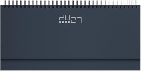 Agendepoint.it - Planning hebdomadaire Agenda 2025 de table 13 x 30 cm en spirale - Bleu