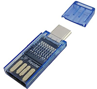 Lecteur de Carte SD, Seminer USB C USB A Lecteur de Carte Micro SD Adaptateur OTG Type-C Lecteur de Carte Mémoire pour TF, Micro SD, Micro SDXC, Carte Micro SDHC Compatible pour PC, Galaxy (Bleu)