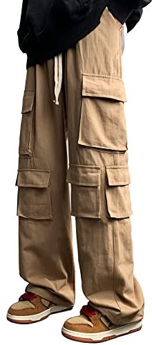 Skateboard Frog Herren Casual Army Cargo Pants Military Combat Sweatpants Outdoor Jogger Wandern Arbeitshose mit 10 Taschen, khaki, Klein
