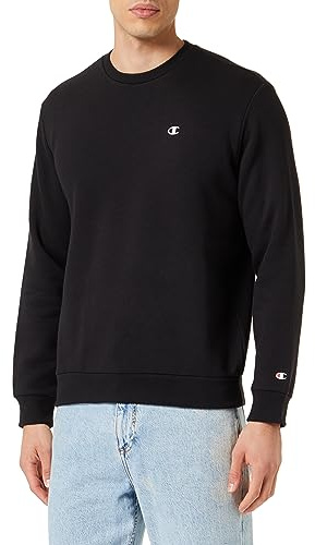 Champion Legacy Basics-Powerblend Polaire Crewneck Sweat Homme, Noir, XL
