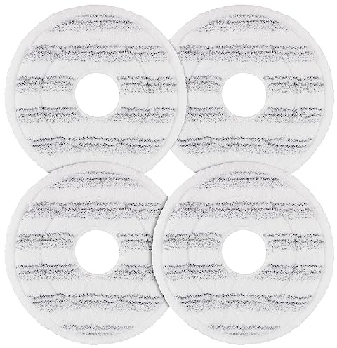 Spin and Clean Lot de 4 recharges de serpillères en microfibre lavables et réutilisables pour nettoyer les sols