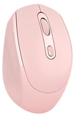 JUSHZ Souris sans Fil Ergonomique Gamer Gaming Silencieuse Photoélectrique 2,4 GHz Bluetooth Bi-Mode Rechargeable Ajustement PPP (101x63x35mm,Pink)