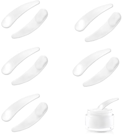 10 espátulas para cremas, espátulas cosméticas, espátulas curvas, mini espátulas cosméticas, espátulas cosméticas, pequeñas máscaras, espátulas de crema, espátulas agitadoras, cosméticos para máscara,
