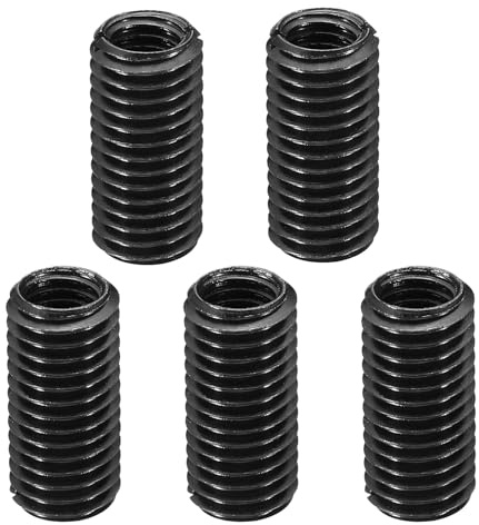 PATIKIL Grade 8.8 Carbon Steel Threaded Repair Insert Nut, 5pcs M10x1.5 Female to M14x2 Male High Strength Screw Sleeve Inserts Reducing Adapter Reducer 30mm