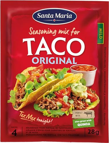 Santa Maria Taco Gewürzmischung Original | 20 x 28g | Authentische Mexikanische Gewürzmischung | Perfekt für Tacos & Tortillas
