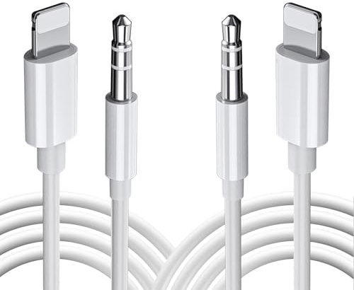 LBSC Cavo AUX per iPhone, cavo AUX per iPhone in auto, cavo AUX per auto, per iPhone, cuffie, stereo domestico, altoparlante, cavo AUX da 3,5 mm, compatibile con iPhone 14/13/12/11/XS/XR/X/8/7