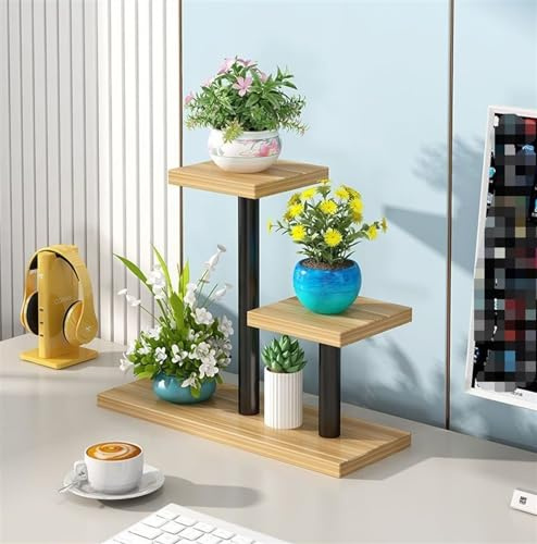 Blumenständer Pflanzenständer Blumentreppe Quadratischer Desktop-Sukkulentenständer Aus Metall, Tischplatte, Fensterbank, Pflanzenregal, Niedlicher Pflanzenhalter Blumenbank Pflanzenregal Blumenregal