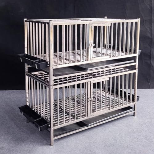 Hühnerstall Freilaufgehege Hergestellt aus Rostfreiem Stahl Abnehmbar und Separat Verwendbar Abschließbar für Geflügel, Kaninchen, Kleine Haustiere(Size:90 * 60 * 121cm)