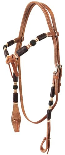 Bride Western Silver Horse Nakipa, Fini Indispensable pour la Conduction du Cheval (Marron) (Dark London)