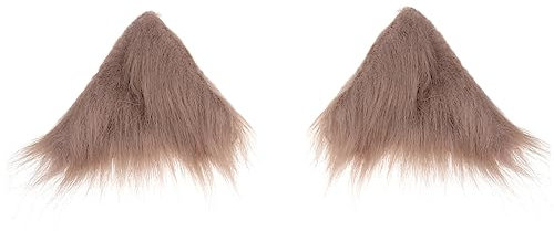 GALPADA 1 Paar Ausgestopfte Tierkopfbedeckung Cosplay-Ohr Pelzfuchskatzenohren Ohr Stirnband kinder haarschmuck trachten haarschmuck Kopfbedeckung Tierohr-Haarspange Stoff Brown