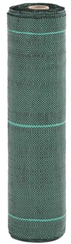 Sufrk Membrana antimalezas verde 0,5 x 50 m de polipropileno (PP), tela antimalezas, tela antimaleza para huerto, jardín, tejido permeable al agua, estabilización a los rayos U V, barreras contra las