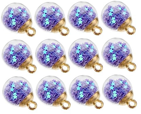 HOODANCOS 30stücke Teiliges Pailletten Glasperlen Für Diy Schmuck Zubehör Leichte Langlebige Dekorative Ohrringanhänger in Lila Für Kreative Schmuckherstellung Und Individuelle Bastelprojekt