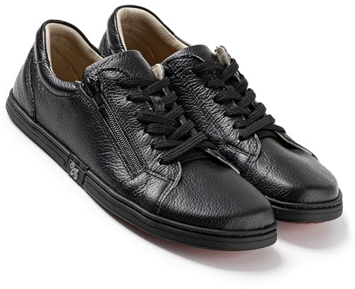 Magiska skor, barfotaskor för kvinnor och män, minimalskor, ventilerande, halvskor, ultralätta, minimalistiska skor, snörskor, extremt lätta, barefoot Shoes, eko, svart, 38 EU bred