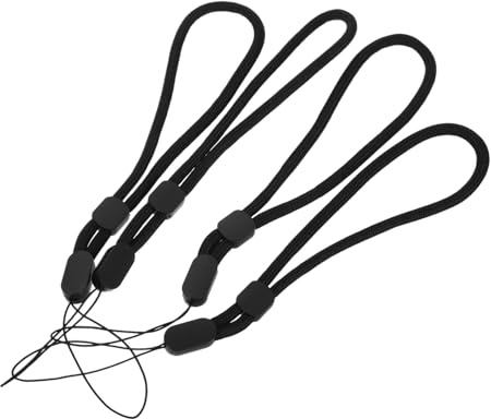 Milisten 4 Stück Krücken-trekkingstock-Lanyard Stock-handgelenkschlaufe Handschlaufen Für Trekkingstöcke Handlauf Zum Gehen Riemen Für Stock Gehstockriemen Ski-Armband Plastik Black