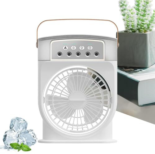 Ventilador de pulverización, ventilador de niebla portátil | Ventilador de niebla personal con diseño portátil y refrescante, ventilador de pulverización de agua ajustable, compacto y extraíble para