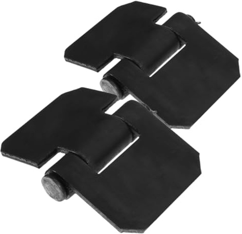 Charnières de Porte Lourdes pour Remorque et Camping-car, 2 Pièces | Acier Noir, Axe Amovible Épaissi, Installation et Retrait Facilités, Accessoires pour Porte de Remorque
