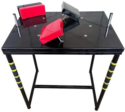 Armdrücken, professioneller Armdrücktisch mit hohem Schwierigkeitsgrad, klassischer schwarz-roter professioneller Fitnessclub-Kampftisch for Home-Office-Geräte(Black)
