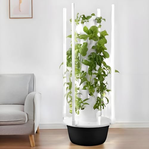 WDDEYYDS Kit de Cultivo Hidropónico, Maceta Vertical con Lámpara de Cultivo, Torre de Cultivo Hidropónico Ajustable, Sistemas de Jardinería Inteligente para Interiores con Hierbas y Verduras,9 Layer